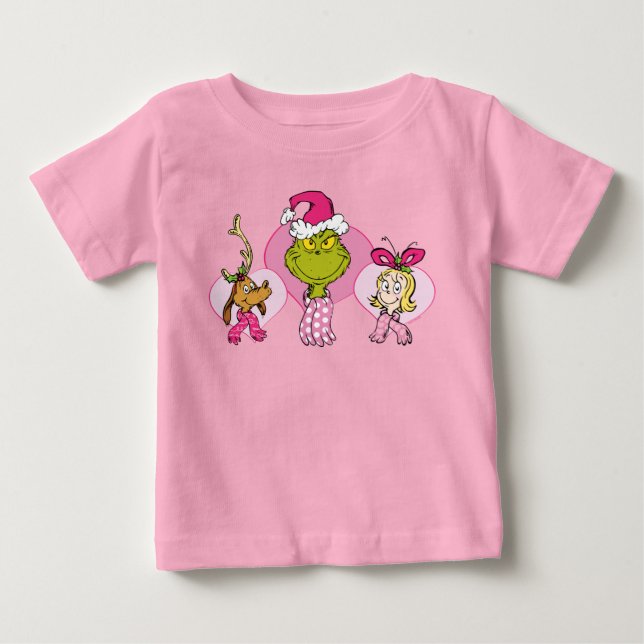 Camiseta Grinch Crew in Pink Valentine's Portrait (Frente)