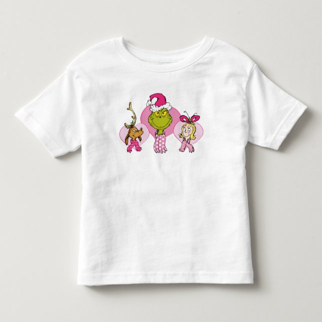 Camiseta Grinch Crew in Pink Valentine's Portrait (Frente)