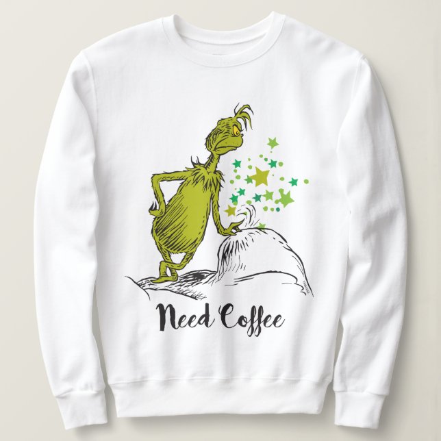 Camiseta Grinch | Engraçado Precisa Café (Frente do Design)