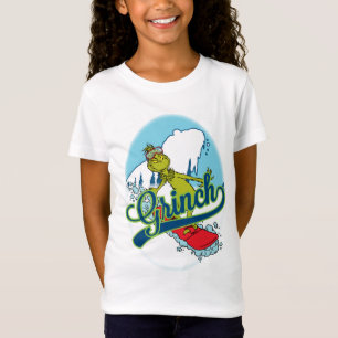 Camiseta Grinch fazendo snowboarding