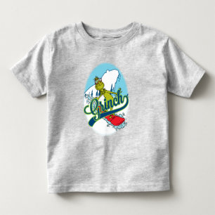 Camiseta Grinch fazendo snowboarding