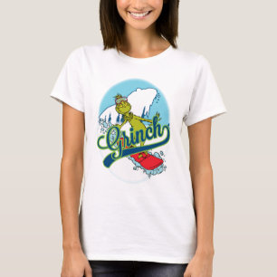 Camiseta Grinch fazendo snowboarding
