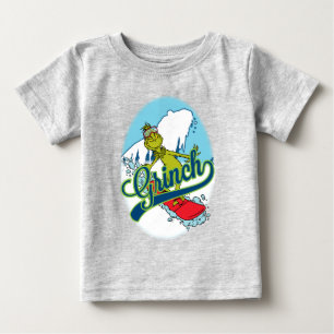 Camiseta Grinch fazendo snowboarding