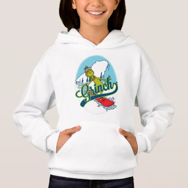 Camiseta Grinch fazendo snowboarding (Frente)