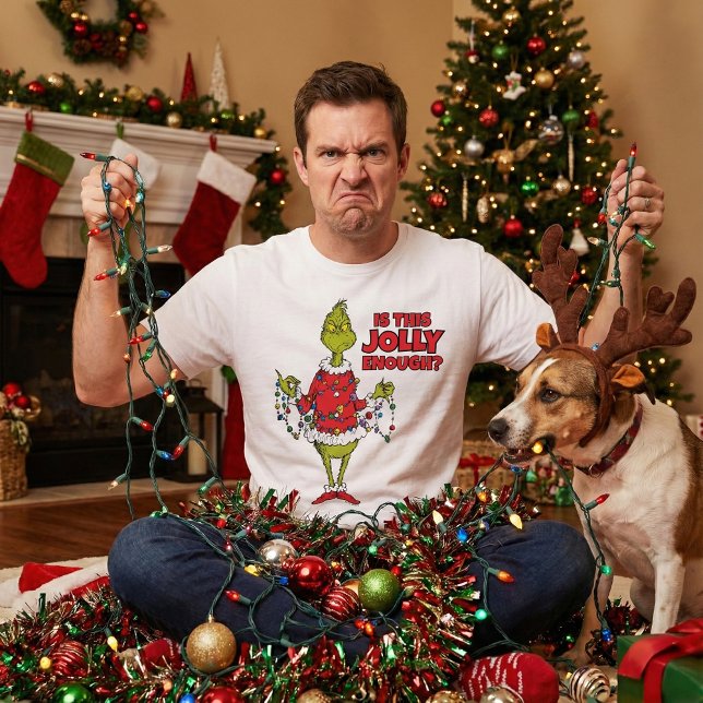 Camiseta Grinch | "Is This Jolly Enough?" (Criador carregado)
