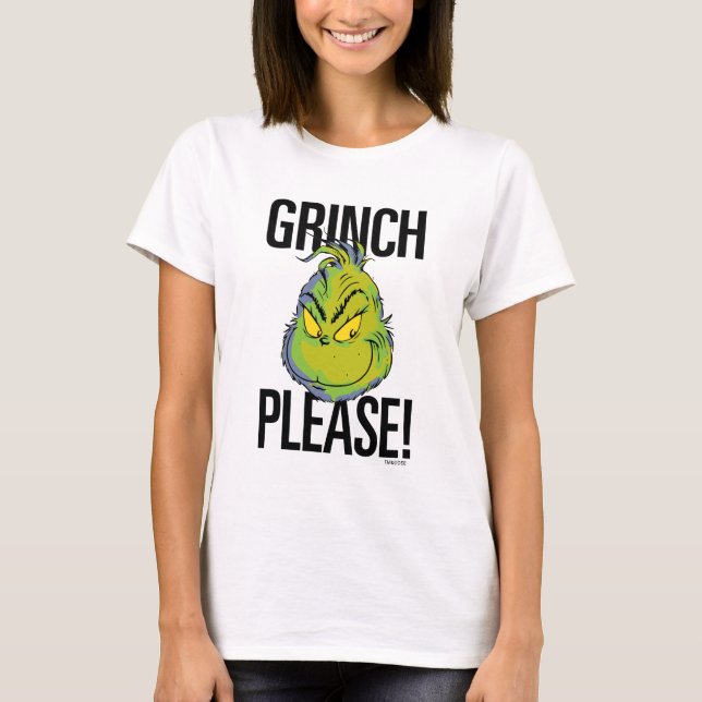 Camiseta Grinch Mal-Humorado | Grinch Divertido Por Favor C (Frente)
