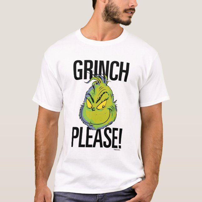 Camiseta Grinch Mal-Humorado | Grinch Divertido Por Favor C (Frente)