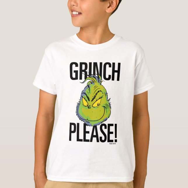 Camiseta Grinch Mal-Humorado | Grinch Divertido Por Favor C (Frente)
