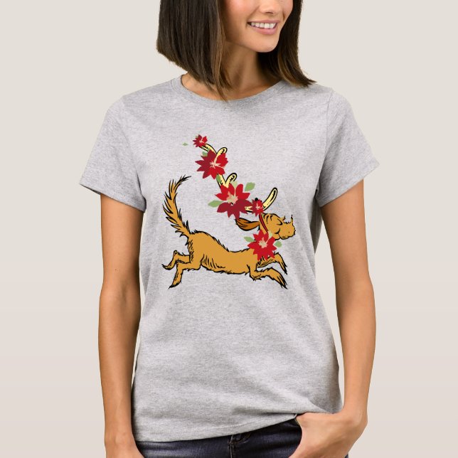 Camiseta Grinch | Poinsettia de Natal do Max (Frente)