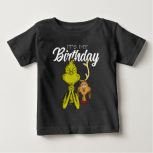 Camiseta Grinch Quadro Negro É Meu Aniversário