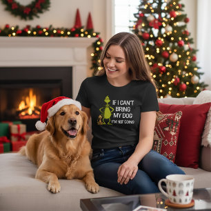Camiseta Grinch Se Eu Não Puder Levar Meu Cachorro Eu Não V