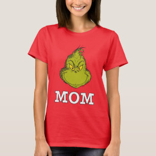 Camiseta Grinch Vermelho e Verde Bolo de Aniversário da Mam