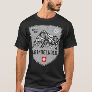 Camiseta Grindelwald Mountain Suiça Emblem Classic T
