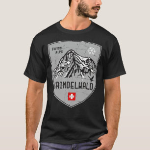 Camiseta Grindelwald Mountain Switzerland Emblem Classic T
