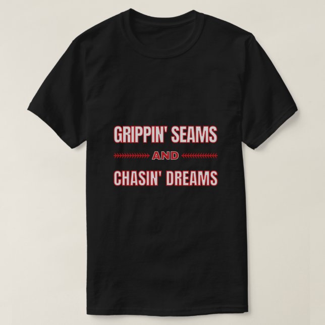 Camiseta Grippin Seams e Chasin Dreams Viagem Baseball Lo (Frente do Design)