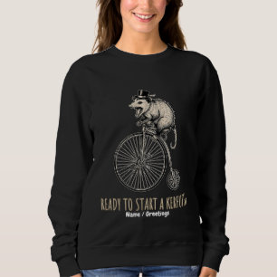 Camiseta Grita Confusão de Gambá Bicicleta Vintage