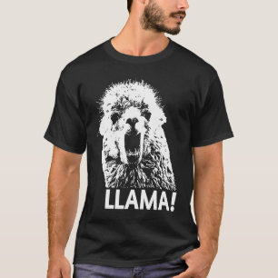 Camiseta Gritando Llama Sem Drama Alpaca