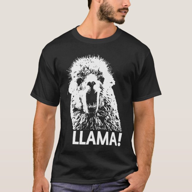 Camiseta Gritando Llama Sem Drama Alpaca (Frente)