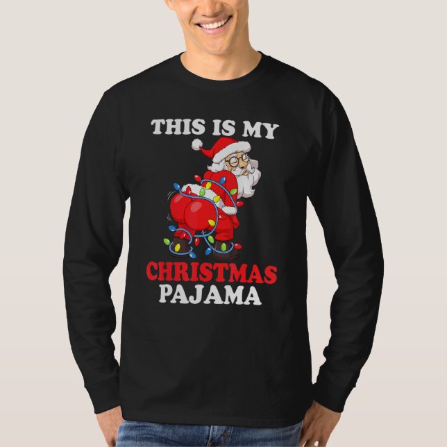 Camiseta Gritando Papai Noel Garland Este É O Meu Natal (Frente)