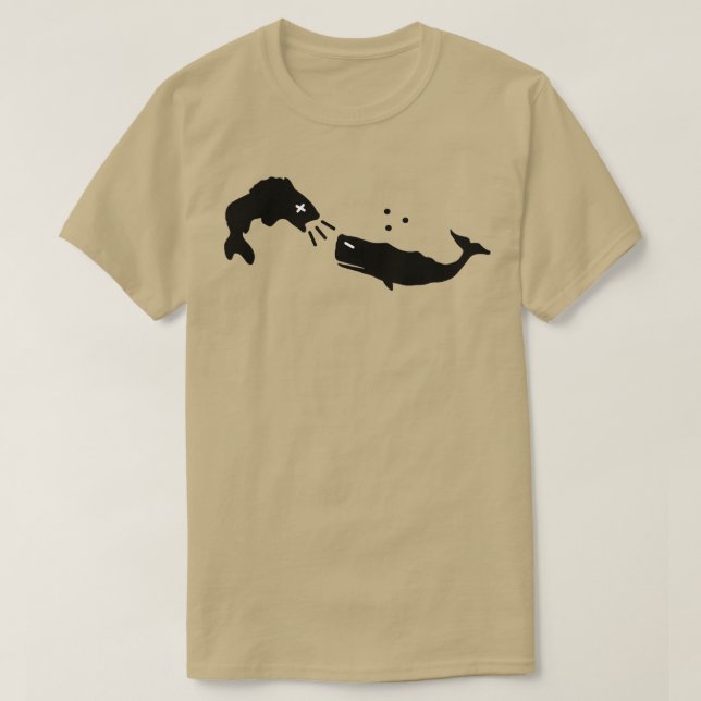 Camiseta Gritando peixe zangado (Frente do Design)