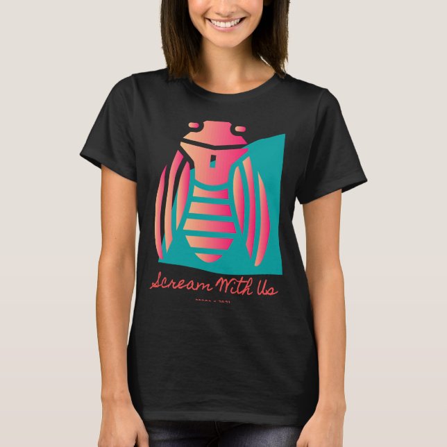Camiseta Gritar Cicadas Brood X Com O Inseto 2021 (Frente)