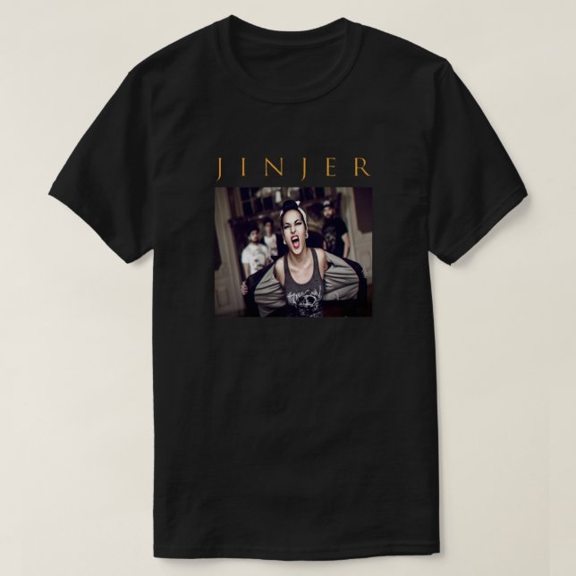 Camiseta Gritar De Lobo Em Jinjer Live (Frente do Design)