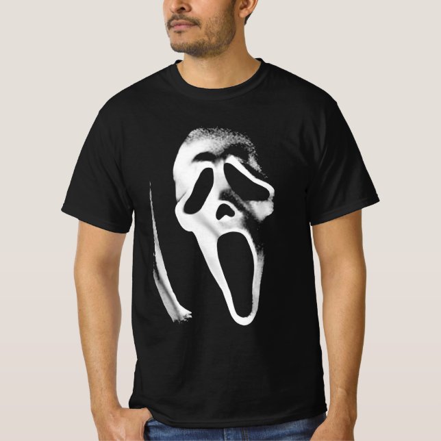 Camiseta gritar de rosto fantasma (Frente)