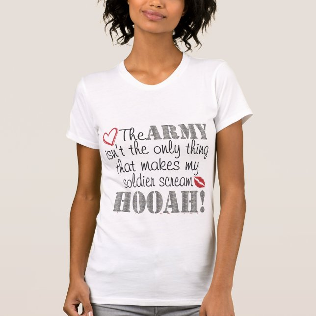 Camiseta Gritar do exército HOOAH (Frente)