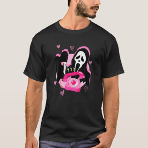 Camiseta Gritar Fantasma Chamando Cara Engraçado Halloween