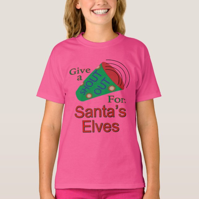 Camiseta Gritar para os Elfos dos Papais noeis (Frente)