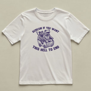 Camiseta Gritar Se Você Quiser Uma Rata De Sapo Ilustrada E