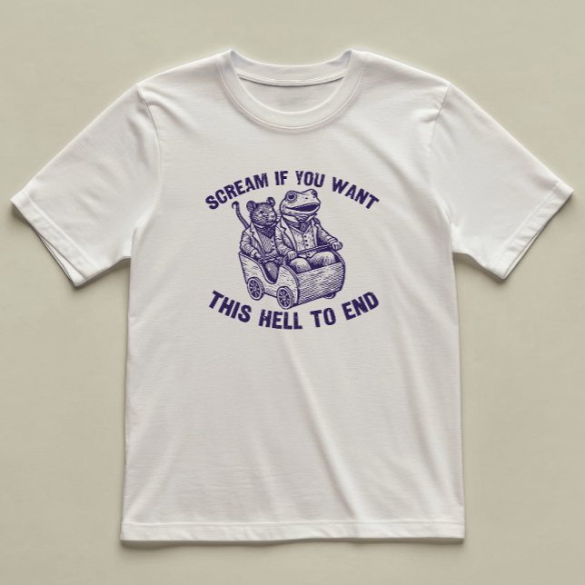 Camiseta Gritar Se Você Quiser Uma Rata De Sapo Ilustrada E (Criador carregado)