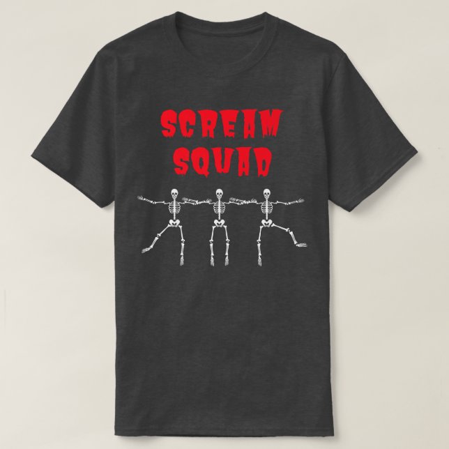 Camiseta Gritar Squad Group Halloween Figurume 73 (Frente do Design)