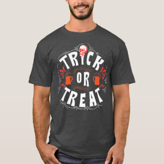 Camiseta Grite-A De Verdade Ou Trate O Esqueleto Feliz Hall