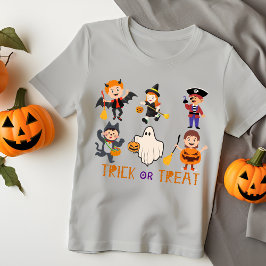 Camiseta Grito colorido ou tratar crianças de halloween
