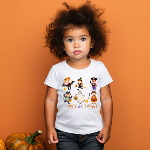 Camiseta Grito colorido ou tratar crianças de halloween