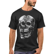Grito de Caveira Flamejante - Caveira Gótica Sombr