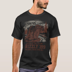Camiseta Grizzly 399 Parque Nacional Preservar Rainha Do Te