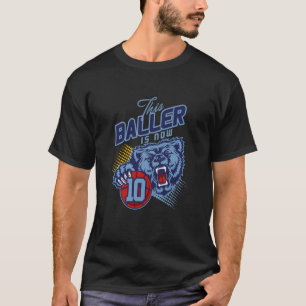 Camiseta Grizzly Bear Basbol De 10 Anos