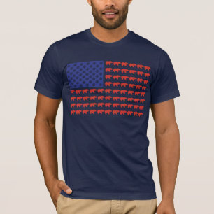 Camiseta Grizzly Bear USA Flag