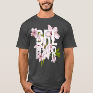 Camiseta Grl pwr fofo Gráfico motivacional com flores para