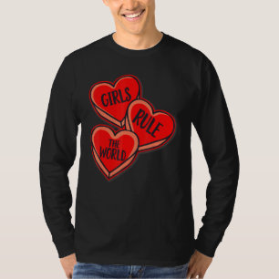 Camiseta Grl Pwr Girl Domina O Mundo Corta Mulheres Feminis