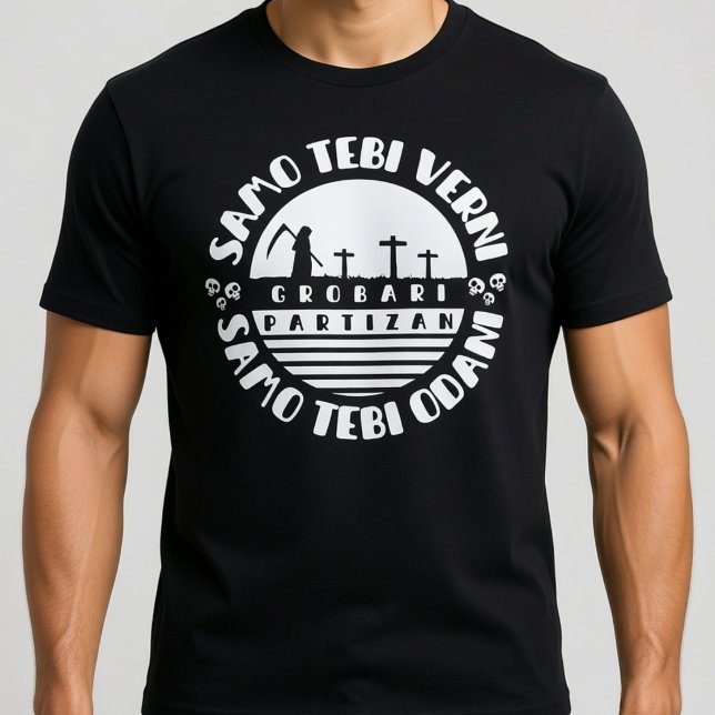 Camiseta Grobari Partizan Preto e Branco  (Criador carregado)