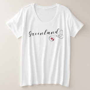 Camiseta Groelândia Flag Heart