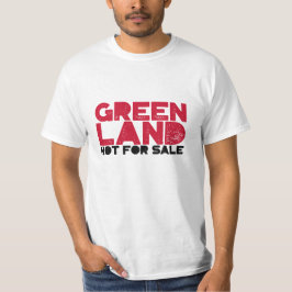 Camiseta Groelândia Não Para Venda De Tipografia Vermelha P