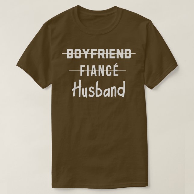 Camiseta Groom Boyfriend Fiance Husband Wedding Just Marrie (Frente do Design)