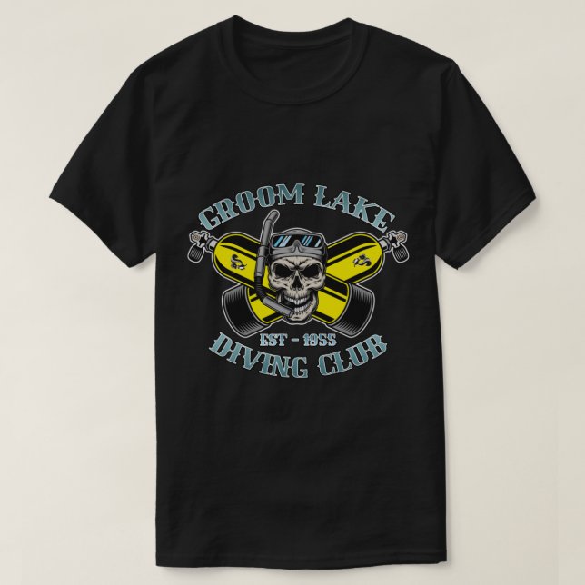 Camiseta Groom Lake Diving Club Area 51 (Frente do Design)