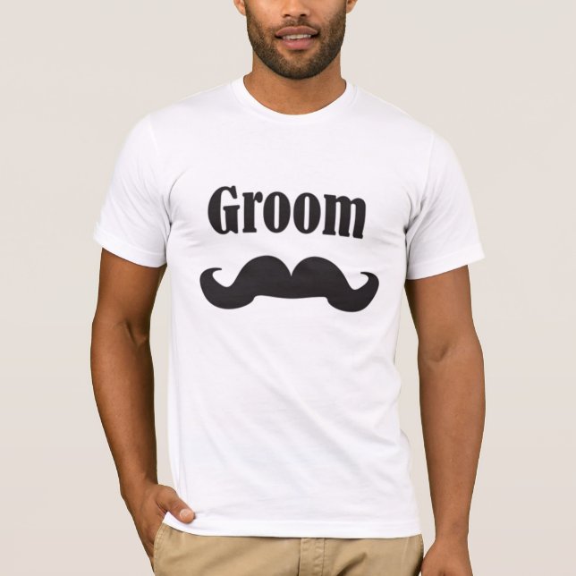 Camiseta Groom Mustache (Frente)