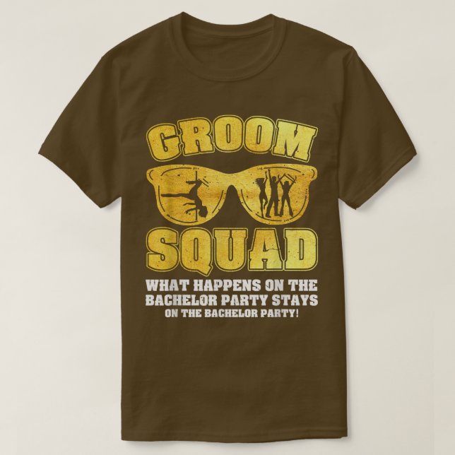Camiseta Groom Squad Bucks Padrinhos de casamento do Groom  (Frente do Design)