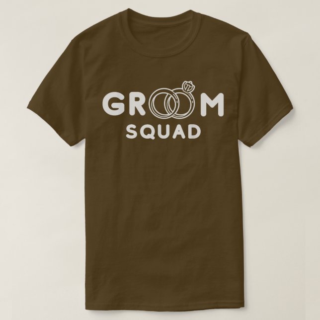 Camiseta Groom Squad Ring Wedding Groomsmen party celebrati (Frente do Design)